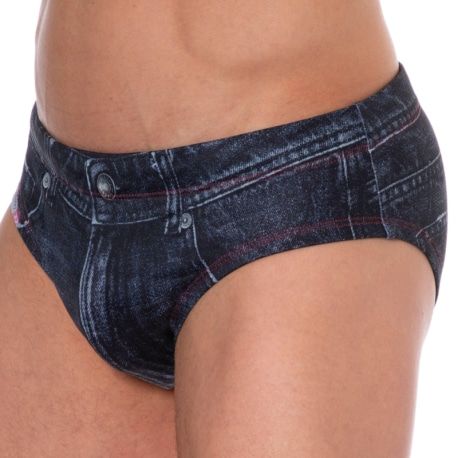 Diesel Slip de Bain Denim Noir