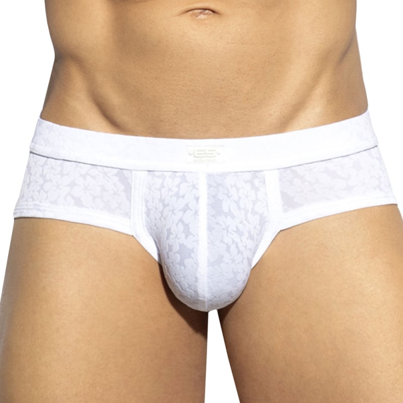 ES Collection Daisy Flower Briefs - White