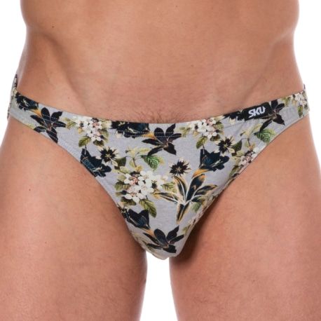 SKU Slip Mini Coton Floral Gris