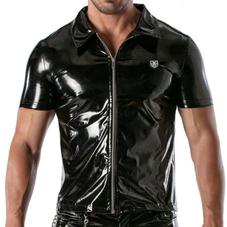 TOF Paris Veste Zippée Vinyl Noire