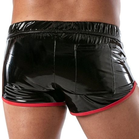 TOF Paris Short Vinyl Noir - Rouge