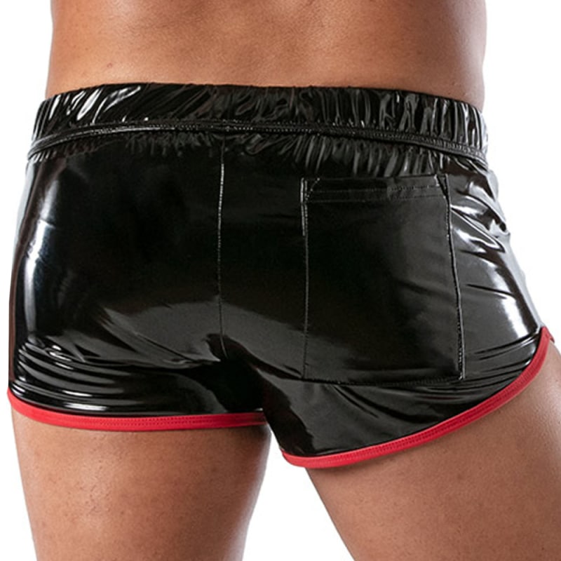 TOF Paris Short Vinyl Noir - Rouge