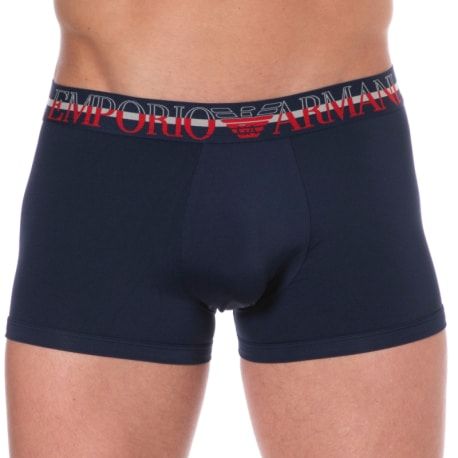Emporio Armani Essential Microfiber Boxer Briefs - Navy
