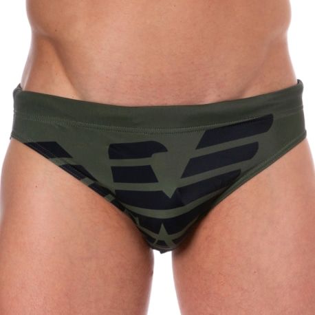 Emporio Armani Slip de Bain Bold Logo Kaki