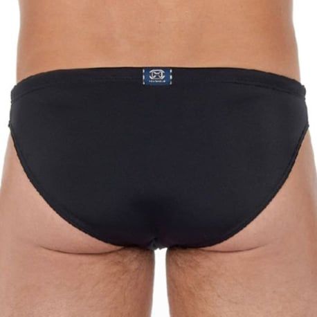 HOM Slip de Bain Micro Sea Life Noir