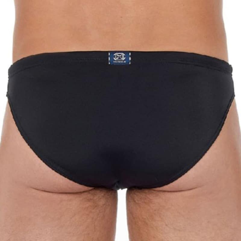HOM Slip de Bain Micro Sea Life Noir