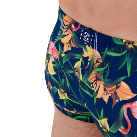 HOM Boxer de Bain Flamingo Bleu Marine