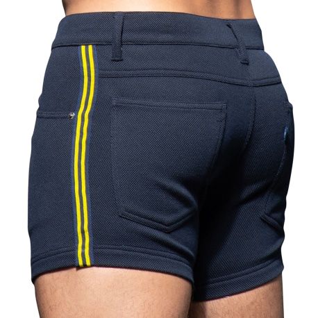 Andrew Christian Short Jeans Stretch Skinny Bleu Marine