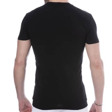 Emporio Armani Megalogo Cotton T-Shirt - Black