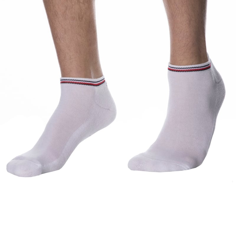 Tommy Hilfiger Lot de 2 Paires de Socquettes Sneaker Iconic Blanches
