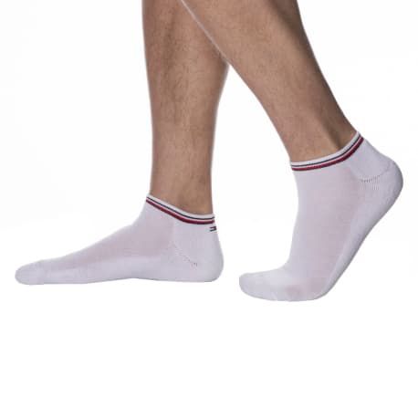 Tommy Hilfiger Lot de 2 Paires de Socquettes Sneaker Iconic Blanches