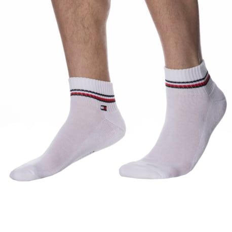 Tommy Hilfiger Lot de 2 Paires de Socquettes Sport Iconic Blanches