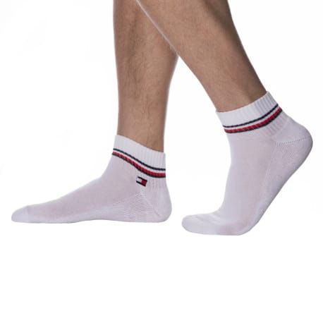 Tommy Hilfiger Lot de 2 Paires de Socquettes Sport Iconic Blanches