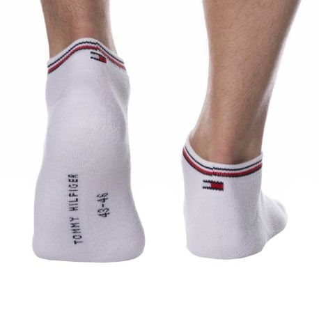Tommy Hilfiger Lot de 2 Paires de Socquettes Sneaker Iconic Blanches