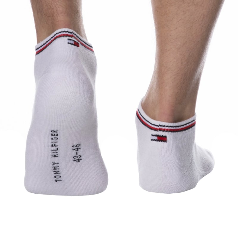 Tommy Hilfiger Lot de 2 Paires de Socquettes Sneaker Iconic Blanches