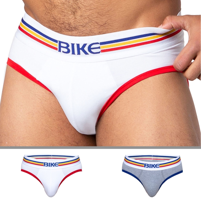  2-Pack Briefs - White - Grey
