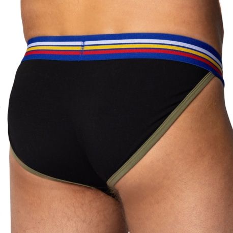  Slip Tanga Coton Noir