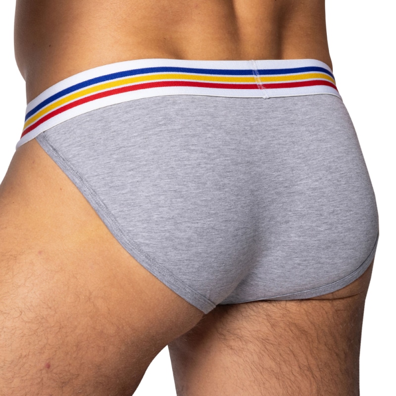  Cotton Tanga Briefs - Heather Grey