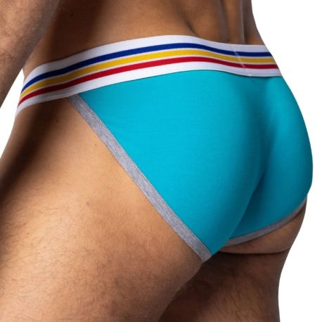  Slip Tanga Coton Bleu Turquoise