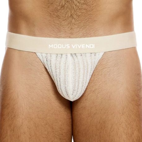 Modus Vivendi String Striped Crochet Beige