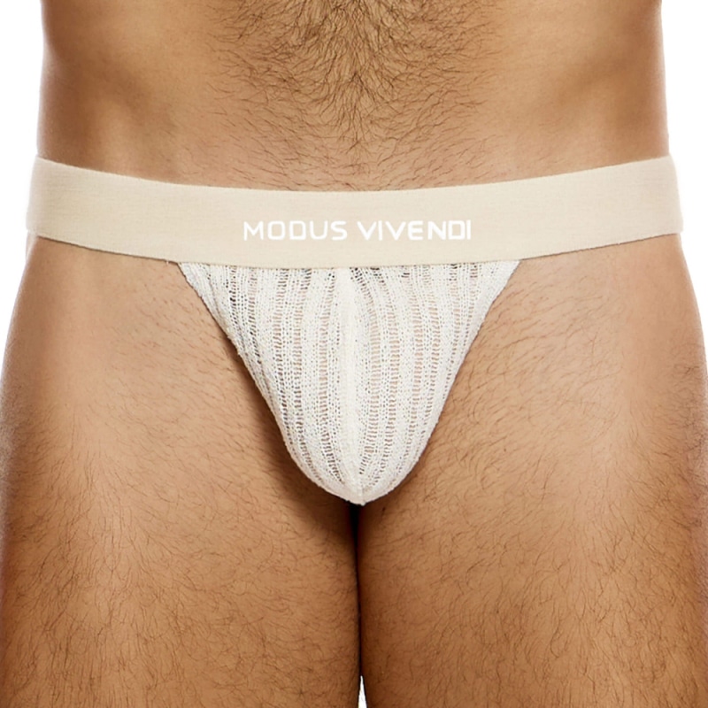 Modus Vivendi String Striped Crochet Beige