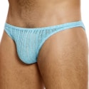 Modus Vivendi Slip Low Cut Striped Crochet Bleu Clair