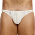 Modus Vivendi Slip Low Cut Striped Crochet Beige