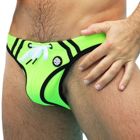  Slip de Bain Expose Vert Fluo