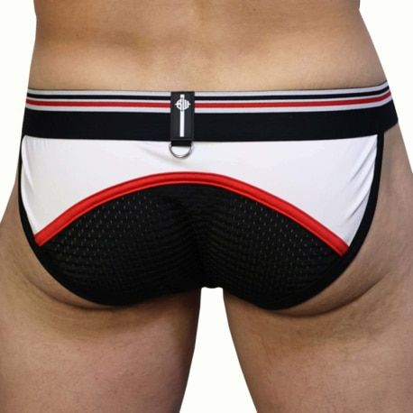  Slip Tanga Locker Room Blanc - Noir