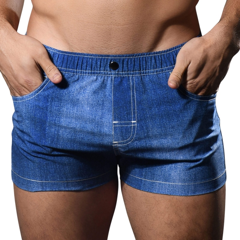 Andrew Christian Short de Bain Denim Indigo