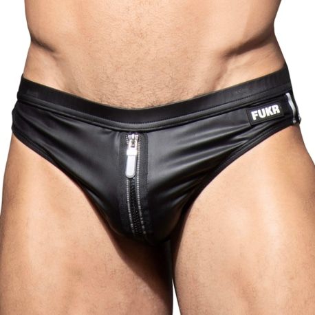 Andrew Christian Slip Bikini Zip FUKR Noir