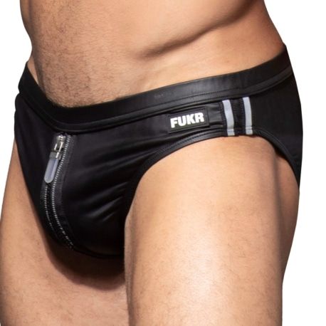 Andrew Christian Slip Bikini Zip FUKR Noir