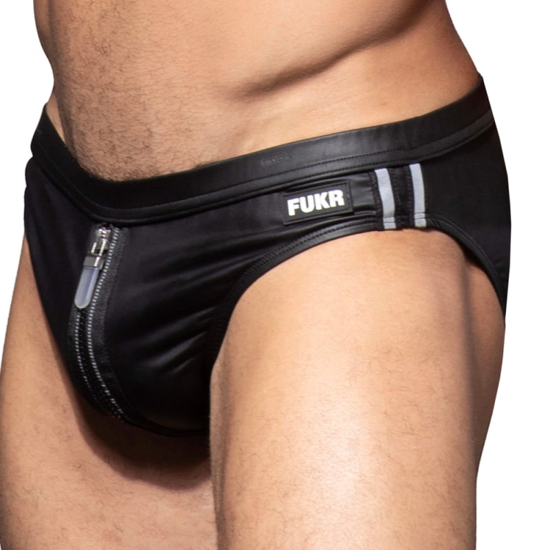 Andrew Christian Slip Bikini Zip FUKR Noir