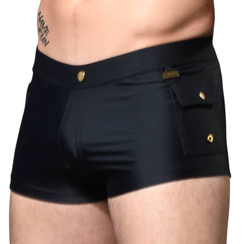 Andrew Christian Boxer de Bain Cargo Noir
