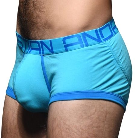 Andrew Christian Flashlift Cotton Trunks with Show-It - Aqua