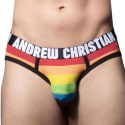 Andrew Christian Almost Naked Pride Stripe Microfiber Briefs - Rainbow