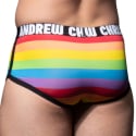 Andrew Christian Almost Naked Pride Stripe Microfiber Trunks - Rainbow