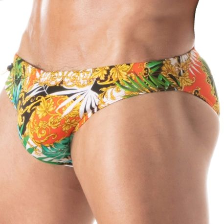 TOF Paris Slip de Bain Baroque Orange
