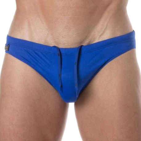 TOF Paris Slip de Bain Mini Uni Bleu Roi