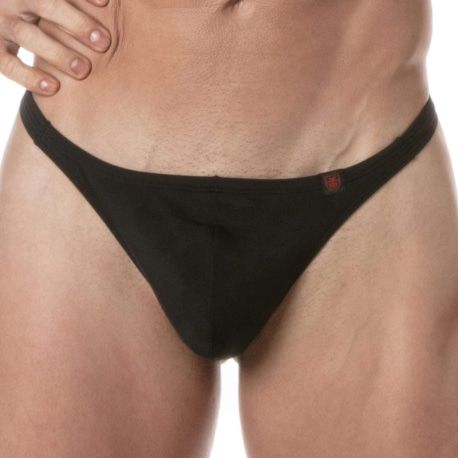 TOF Paris String de Bain Uni Noir