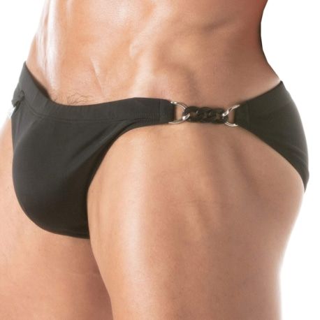 TOF Paris Slip de Bain Chain Noir