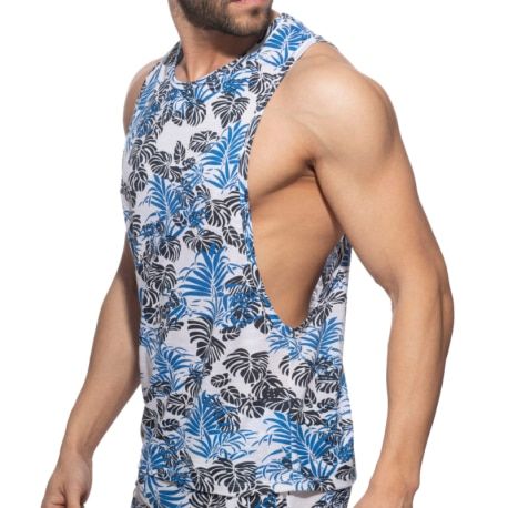 Addicted Tropicana Low Rider Tank Top - Blue