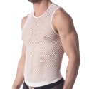 Barcode Débardeur Fishnet Stefano Blanc