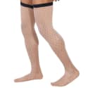  Diamond Mesh Thigh Highs - Beige