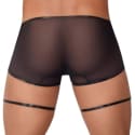  Boxer Jarretière Mesh Vinyle Noir