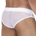  Swirl Mesh Briefs - White