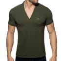 Addicted AD V-Neck Polo Shirt - Khaki