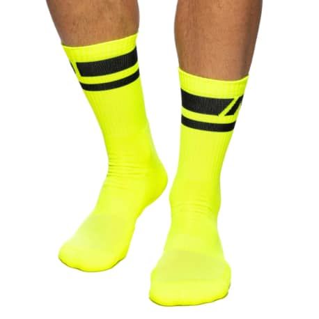 Addicted Chaussettes AD Neon Jaune Fluo