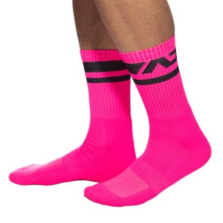 Addicted Chaussettes AD Neon Rose Fluo