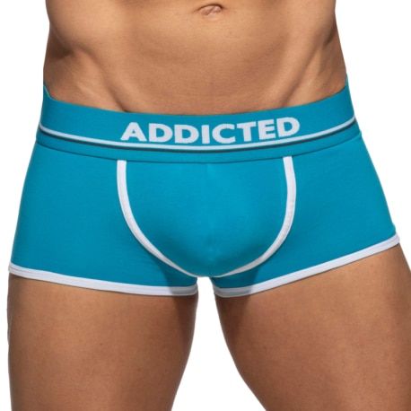 Addicted Boxer Court Coton Bleu Turquoise